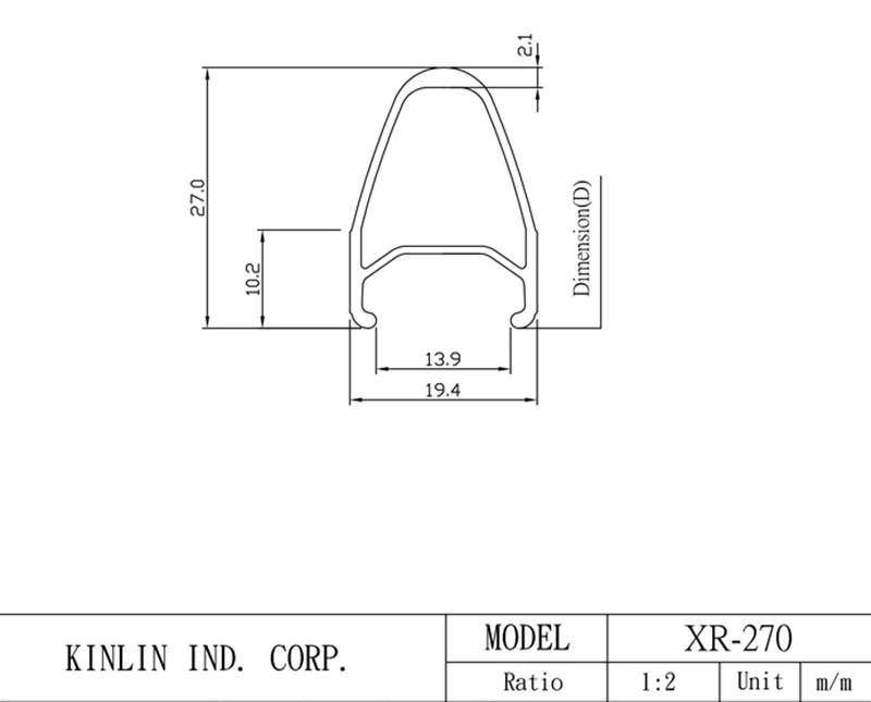 XR270 SIZE