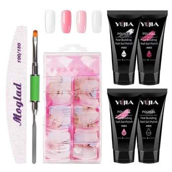 

Polygel Nail Acrylic Poly Gel Set Nail Crystal Extended Glue Multicolor Gel Nail File Model Nail Set 120ml Finger Extension Poly