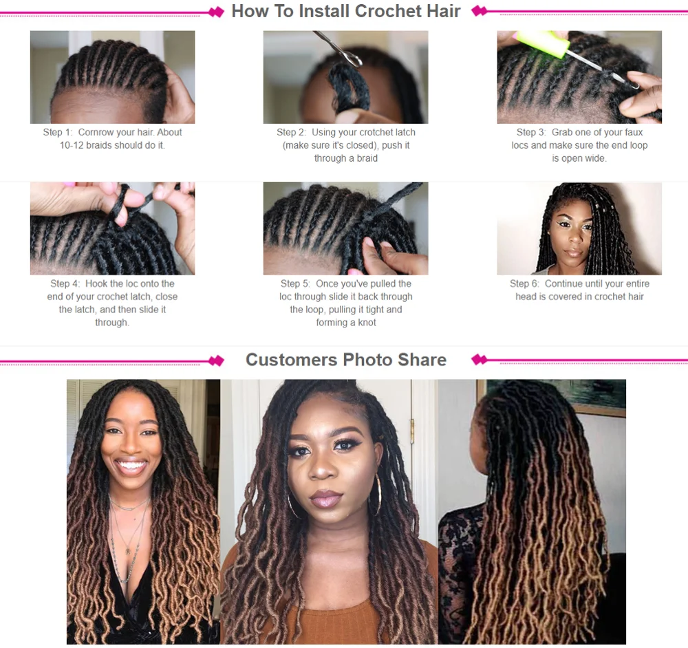 Роскошные для плетения Faux Locs Curly накладные волосы на крючке 24 пряди эффектом