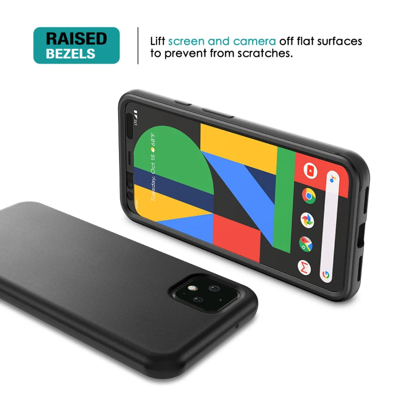 2 в 1 противоударный мягкий чехол для Google Pixel 4 XL чехол-бампер со встроенной защитной пленкой для Google Pixel 4 чехол-накладка