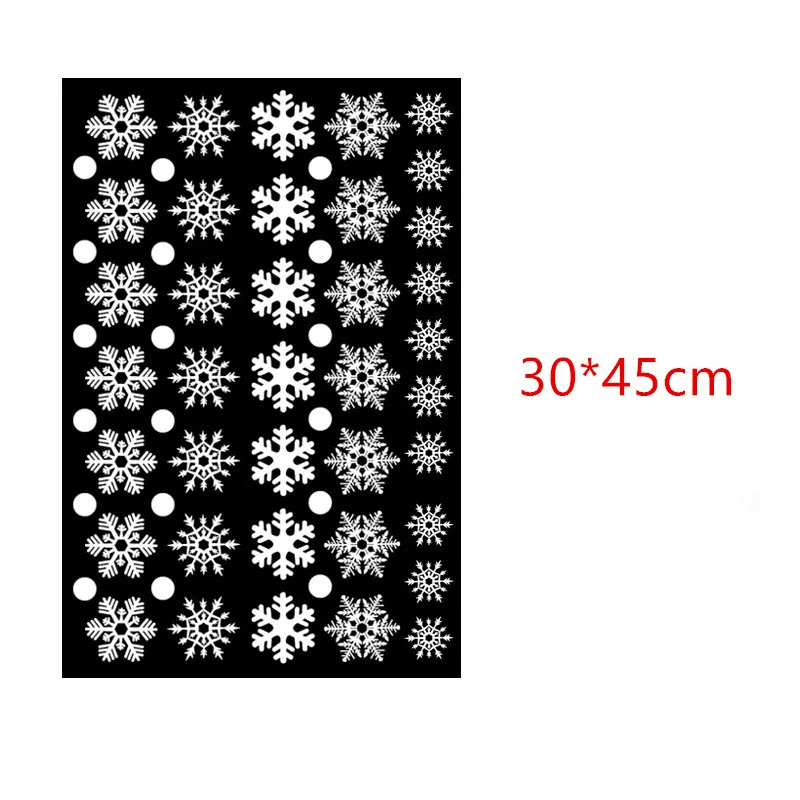 Style B 38 шт./лот, снежинка, Электростатическая наклейка, для окна, для детской комнаты, Рождественская Наклейка на стену, s, наклейки для дома, украшения, новогодние обои - Цвет: Style B