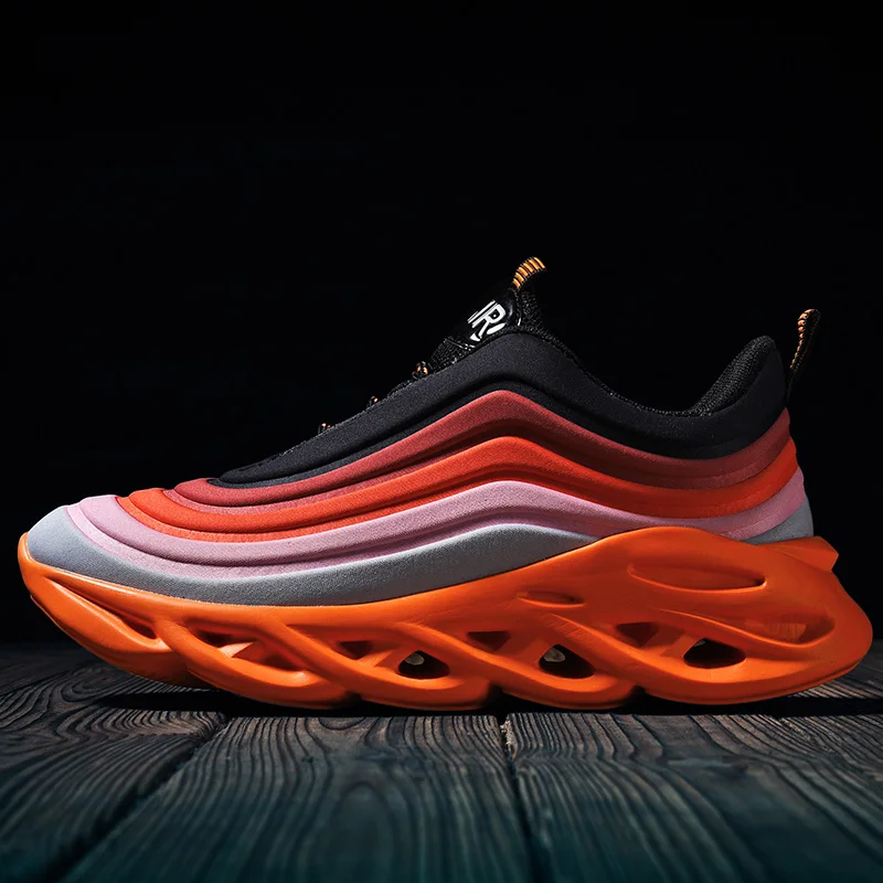 

Cushioning Running Shoes Men Blade Sole Sneakers High Quality Breathable Walking Shoes Sport Men Shoes Casual Tennis Shoes 39-46