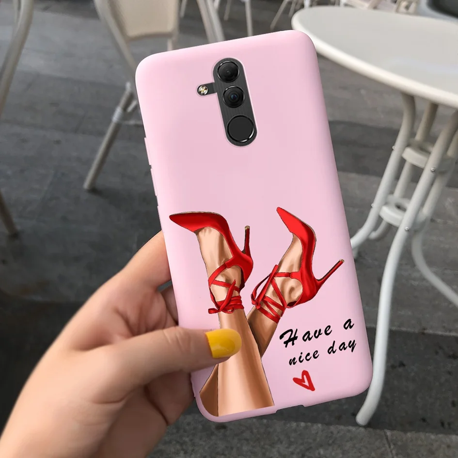 phone pouch for running Case For Huawei Mate 20 Lite Soft Cute Cartoon Flower Silicone Phone Cases for Hauwei Mate 20 Lite SNE-LX1 Funda Back Cover 6.3" neck pouch for phone