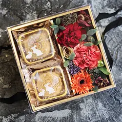 Корейский чистый цвет Квадратные складные Цветочные бумажные коробки флорист подарочная упаковочная коробка вечерние подарочные