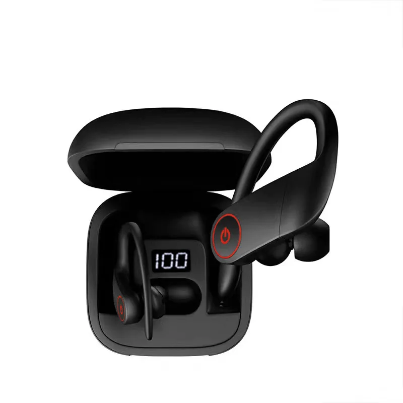 Новинка B4 TWS беспроводная гарнитура спортивный ушной крючок шумоподавление Bluetooth 5,0 наушники с светодиодный дисплей для зарядки чехол