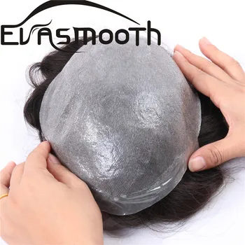 

European Men's Wig Full Pu Men Toupee Hairpieces 100% Natural Human Hair Wigs Male Remy Hair Pieces Unit for Men Free Shiping