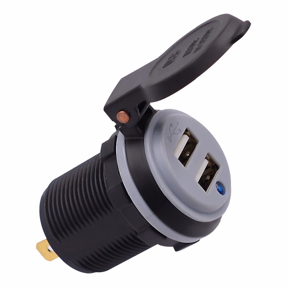 Автомобильное зарядное устройство с 2 USB портами 12 24 В 4 а/постоянный ток 22