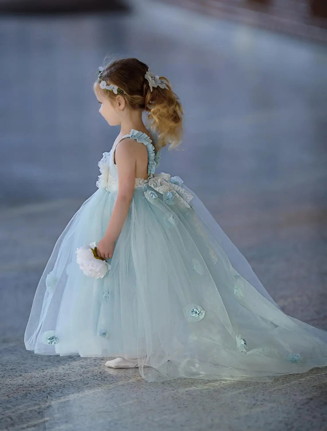 Princesse filles robe de soire formelle enfants, мантия de fleurs pour les filles de mariage