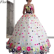 Великолепные платья принцесс знаменитостей длинное платье без бретелек с цветами красное платье для бега Бальные платья Вечерние платья