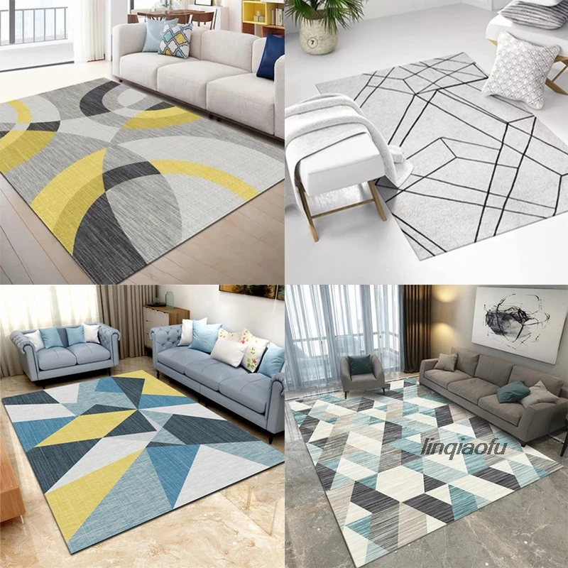 

Modern minimalist sofa blanket Nordic style bedroom bedside blanket rectangular home carpet can be customized