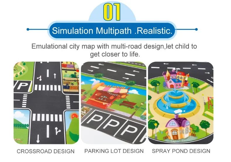 130*100 см детский коврик симулятор дорожного движения автомобиля игровой коврик детский коврик для игры Складной Водонепроницаемый Противоскользящий ковер детский игровой коврик