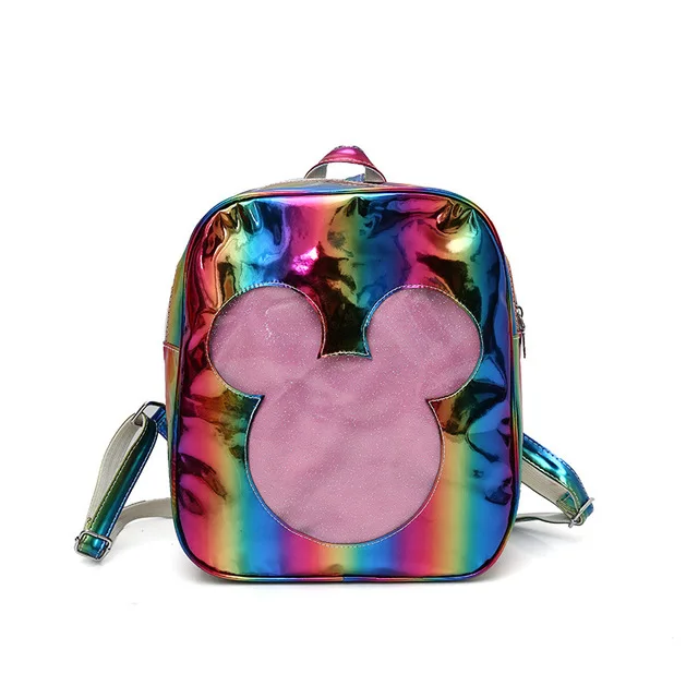 Дисней Минни Маус леди лазерный рюкзак модный милый шопинг путешествия большой емкости школьный студенческий рюкзак Микки Маус
