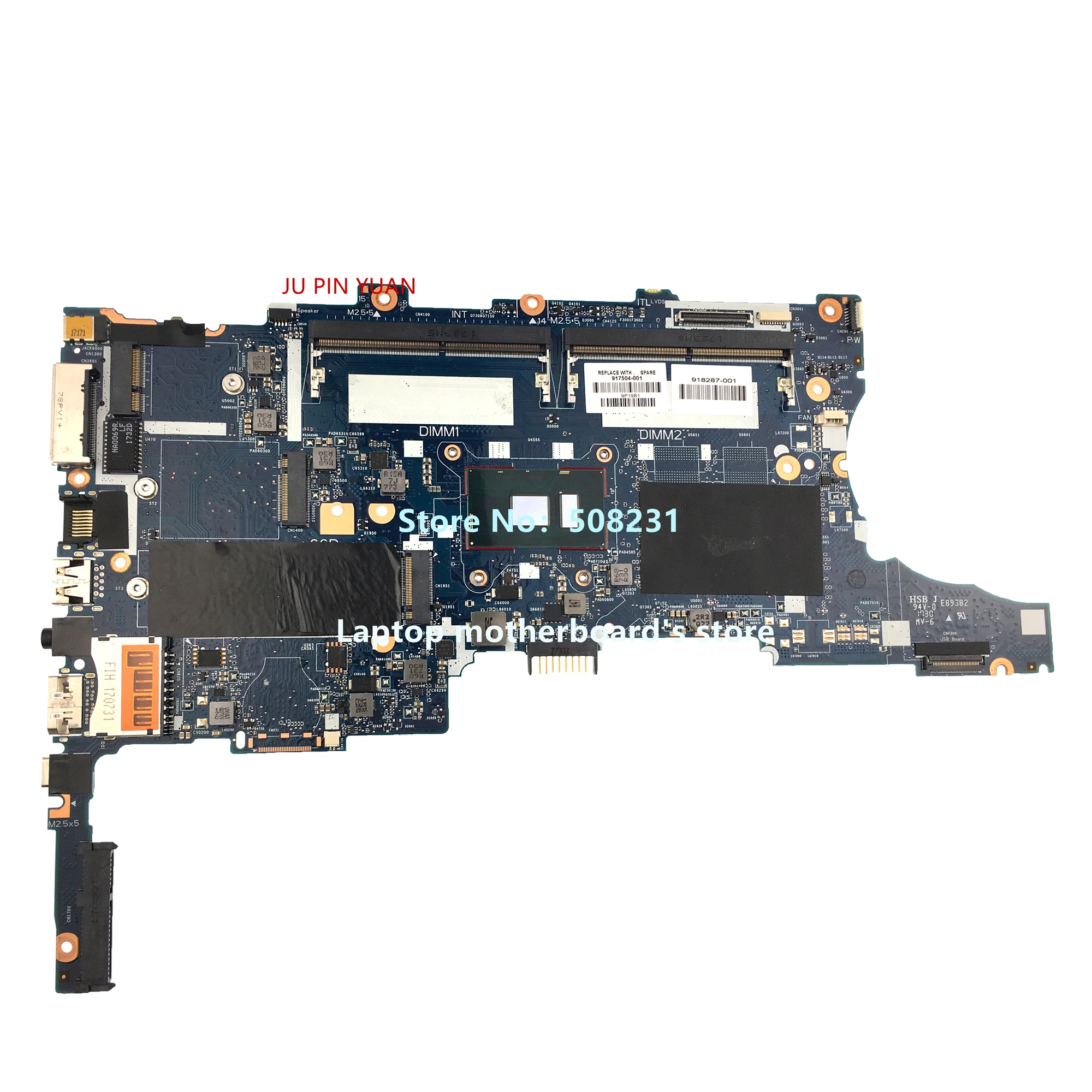 

For HP 840 850 G4 HSN-I02C Laptop Motherboard 917504-601 917504-501 917504-001 6050A2854301-MB-A01 With SR341 I7-7500U DDR4