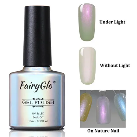 FairyGlo 10 мл Гель-лак для ногтей жемчужный Блестящий УФ-Гель-лак замачиваемый долговечный дизайн ногтей Гель-лак Гибридный лак - Цвет: 9501