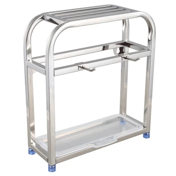 

Stainless Steel Kitchen Knife Holder Multifunctional Storage Organizer Knife Rack Stand Metal Knife Block Cooking Tool