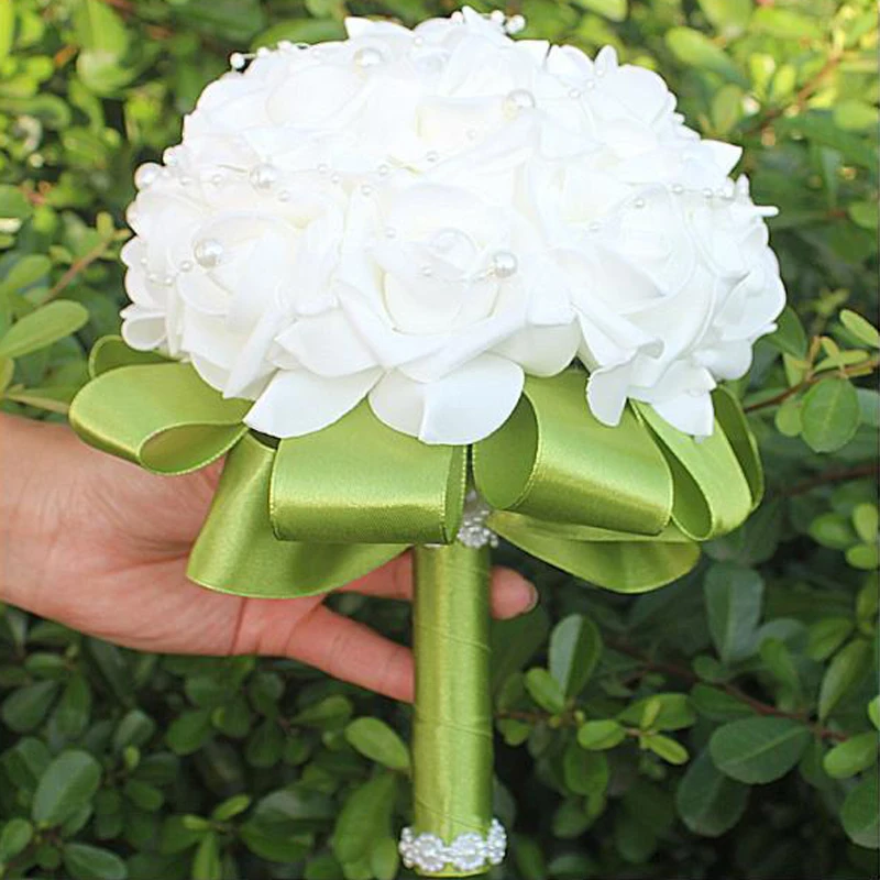 Роза flor Свадебный букет из роз подружка невесты свадебные цветы пены роза