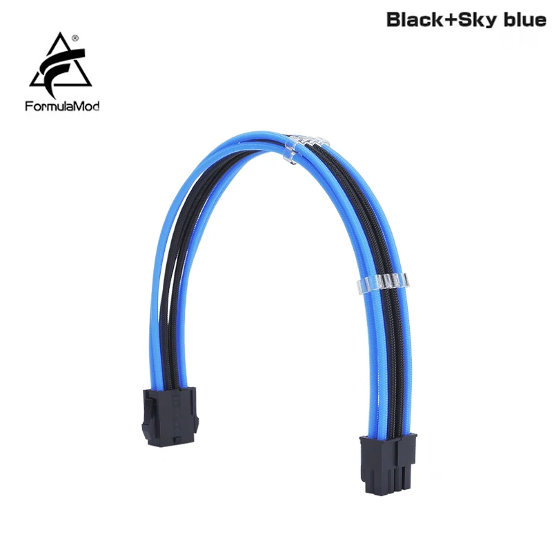 thumbnail image 1 of FormulaMod Fm-NC8P CPU 8Pin(4+4) Power Extension Cable For Motherboard 8 Pin 18AWG Combination Color Cables With Cable Comb, 1 of 5