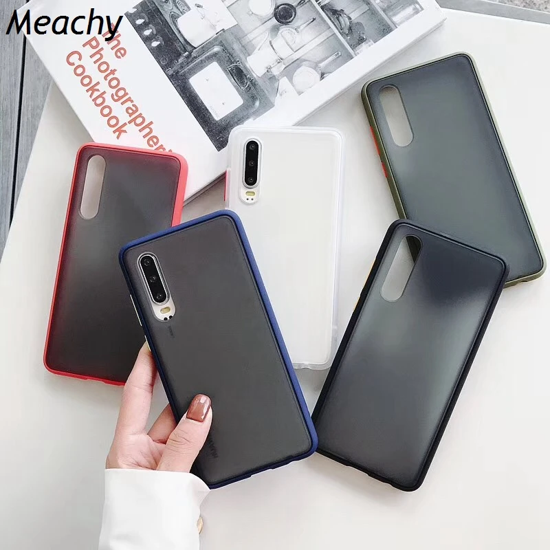 

Meachy Shockproof Phone Case for Huawei P30 Pro Mate20 Pro Matte PC Clear Soft TPU Phone Cover For huawei P30 Mate 20 Fundas