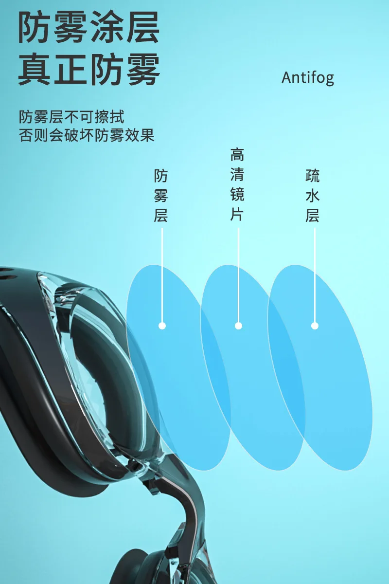 Myopia Swim Goggles Waterproof and Fog-proof Hd Transparency Factory Wholesale 2