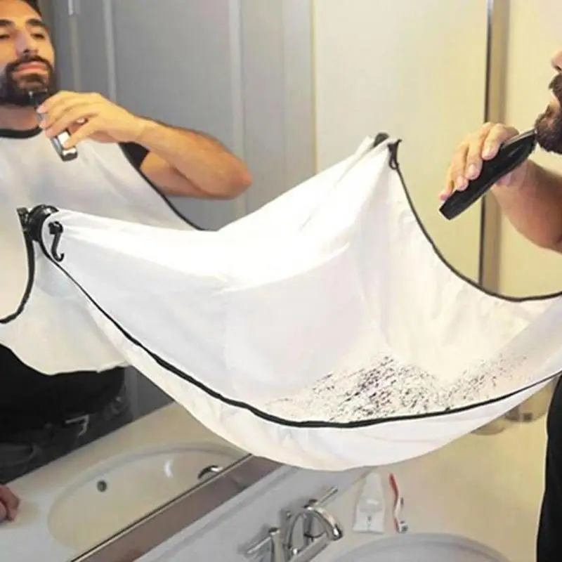 Водонепроницаемая ткань бритье ремонт борода накидка стрижка полотно для бритья обертывание с 2 присосками парикмахерский шарф парикмахерские инструменты