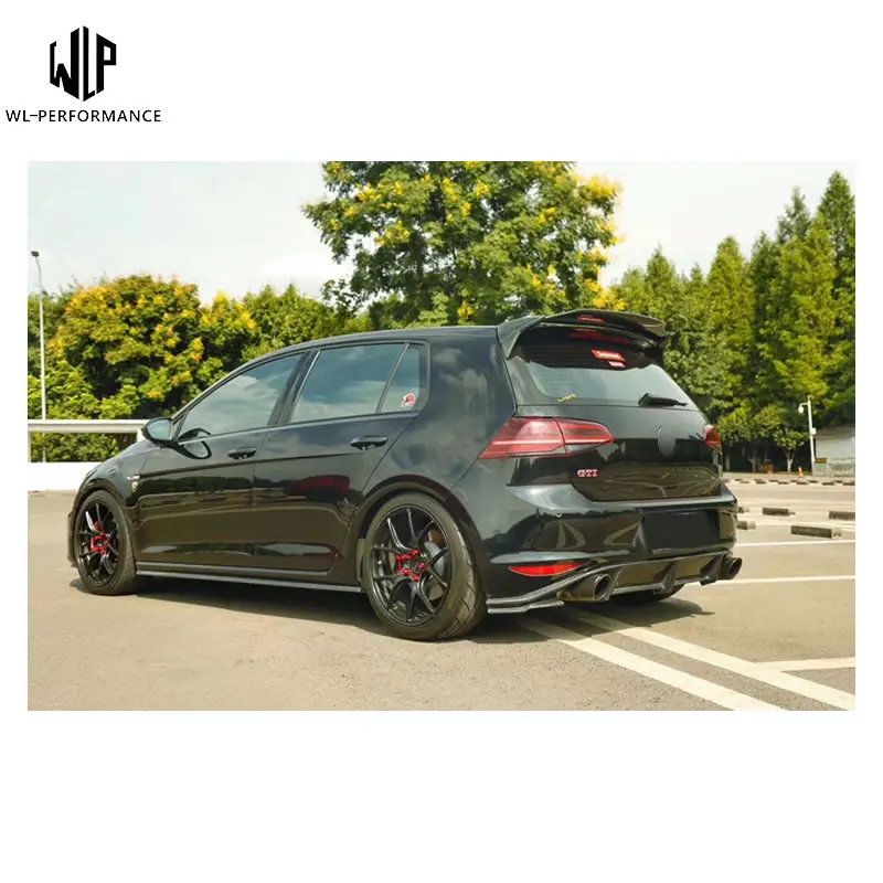 Гольф 7 MK7 GTI RZ двусторонний одинарный углеродного волокна задний бампер для губ Диффузор для VW Golf VII MK7 GTI бампер 14UP Автомобиль Стайлинг использование