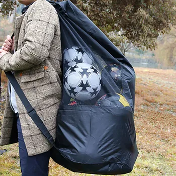 

Large Sports Carry Bag Drawstring Pouch For Football Soccerball Basketball Volleyball Equipment Storage Mesh Bag
