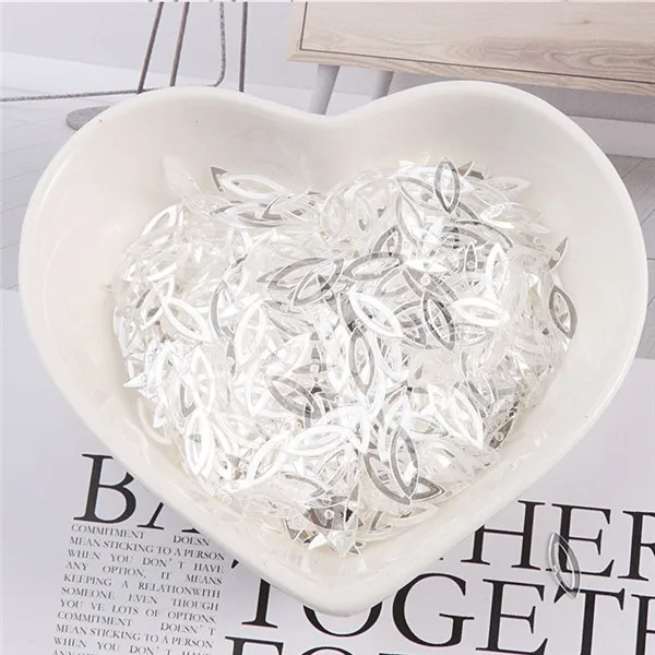 100Pcs/Pack 3*9MM Hollow Horse Eyes Sequins PVC Paillettes DIY Wedding Sewing Sequin Craft Garment Lentejuelas Accessories Crystal Transparent