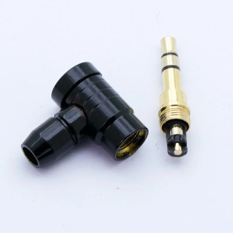 100pcs lot Right Angle 3 5mm 3 Poles Stereo Male Plug Screw Type Soldering Wire Connector Gold Plated 3 Pin 3 5mm Headphone Jack