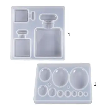 

Perfume Bottle Gemstone Patch Mold DIY Crystal Epoxy Glue Crafts Decorations Pendant Making Silicone Molds