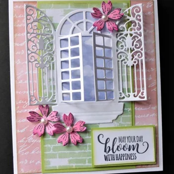 

Metal Cutting Dies Window Background Mold Scrapbook Paper Craft Knife Mould Blade Punch Stencils Die
