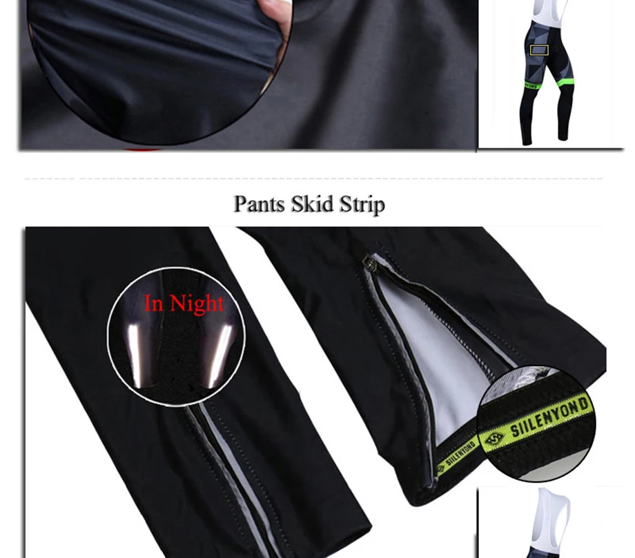 SIILENYOND Quick-drying Bicycle Suit Autumn Long-Sleeved Outdoor Sports Jersey Ropa Maillot Ciclismo Racing Bicycle Suit