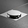 1pc Pop Up Foot Floor Drain Brass Chrome Plated Bathtub Push Down Deodorization Type Square Modern Floor Cover Plug 10*10cm ► Photo 2/4