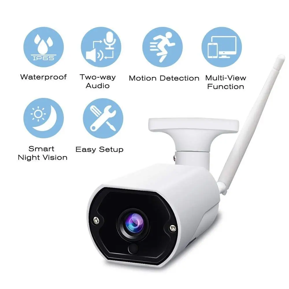 

Seculink 3MP (2048TVL) Bullet IP Camera HD IR-Cut Night Vision Motion Detection Alarm 2-Way Audio WiFi Wireless IP65 Waterproof