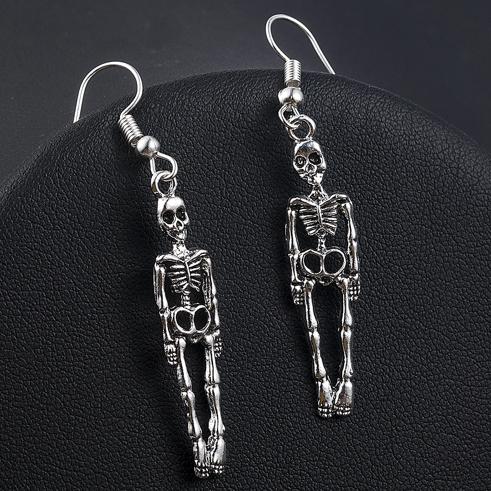 Halloween Vintage Skeleton Skull Dangle Earrings for Women Jewelry Party Gifts Aretes De Mujer Modernos 2019