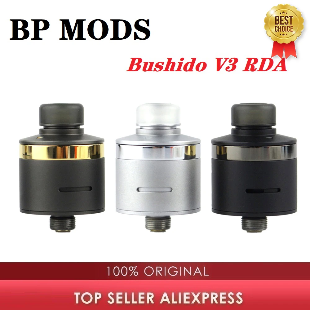 Оригинальный испаритель для электронной сигареты BP MODS Bushido V3 с дрип типом 510