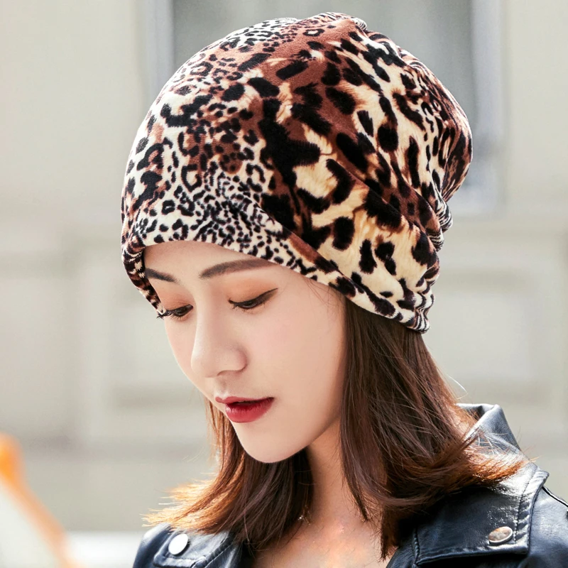 Модная женская леопардовая шапка, женская кепка со смайлом, шарф, весенне-осенние вязаные шапки в стиле хип-хоп, мягкие шлепки для девочек
