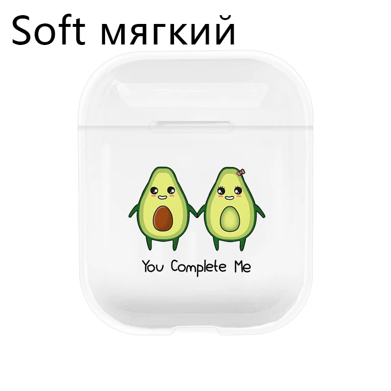 I200427 soft Мягкий чехол для Apple airpods, чехол, лето, фрукты, авокадо, беспроводной, Bluetooth, чехол для наушников Airpods, защитный чехол для наушников - Цвет: I200427 soft