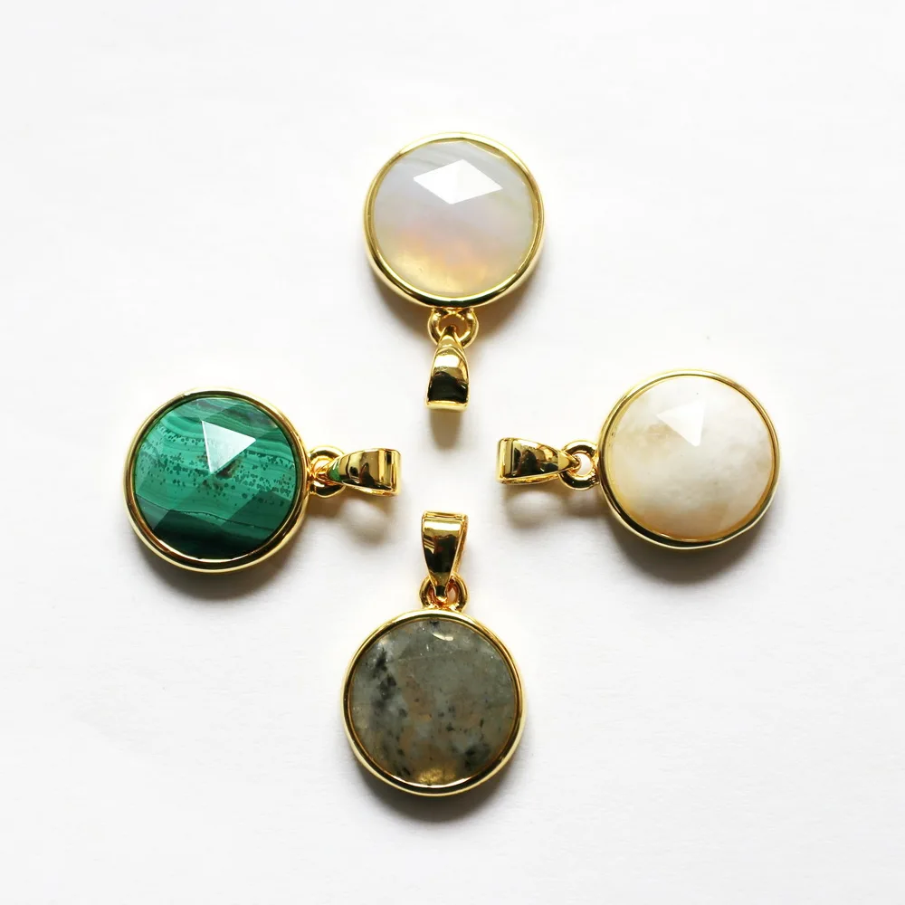 12 мм высококачественный круглый кулон gamstone для ювелирного дизайна оптовая цена