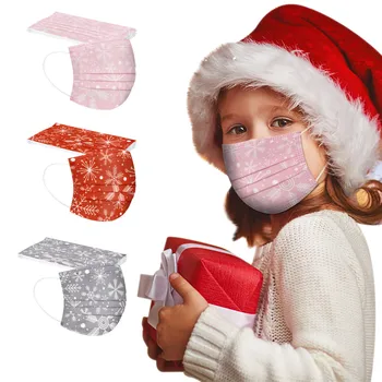 

10PCS Adult Child Fashion Disposable Masks Lovely Pink Snow Print Camouflage Breathable Face Mask For Protection Mascarillas