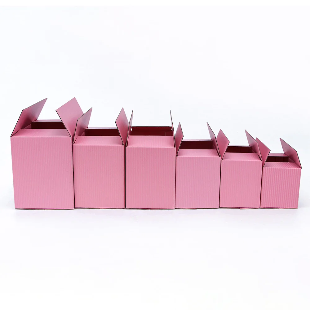 5pcs /10pcs /Pink carton storage gift corrugated paper