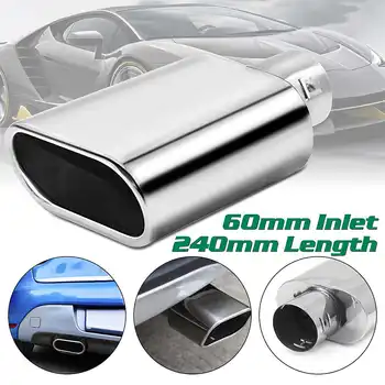 

Universal Car Rear Exhaust Pipe Tail Muffler Tip Chrome Stainless Steel Automobile Muffler Tip Replacement Car Accessories 60mm
