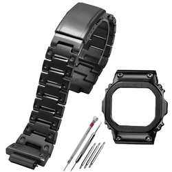 Stainless Steel Watchband with Bezel - 5600 series (Black strap bezel)