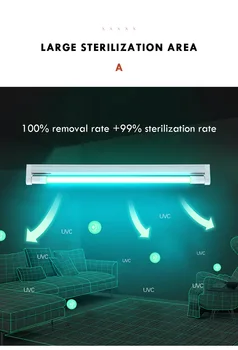 

T5 UVC UV disinfection lamp germicidal lamp in addition to mites UV lamp 110V 220V ozone purple light disinfection lamp