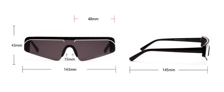 47126 маленькие полоправы одна линза солнцезащитные очки для мужчин и женщин модные UV400 очки