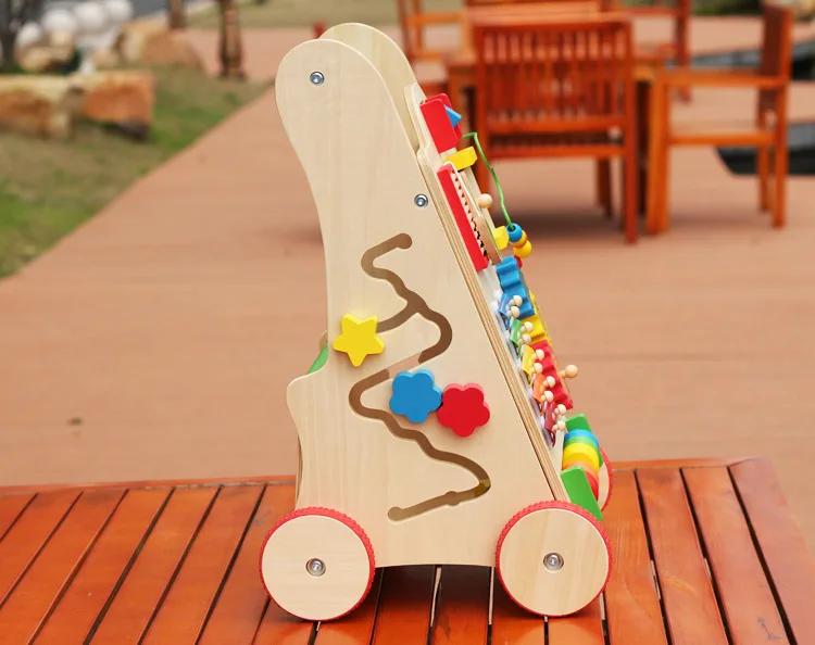 

Export Multi-functional Baby Walker Children Wooden Learner Cart Baby Walker Toy