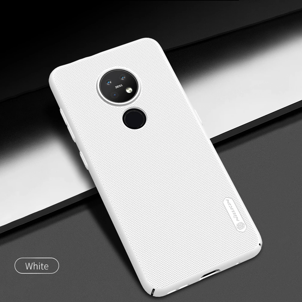 White Для Nokia 7,2 матовый чехол Nillkin матовый защитный жесткий чехол для Nokia 6,2 с держателем для телефона - Цвет: White