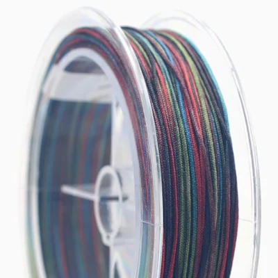 25 м/рулон 0,8 мм многоцветный нейлоновый шнур, китайский узел, шнур макраме, браслет, плетеная струна, сделай сам, кисточки вышивка бисером, нить - Цвет: 19