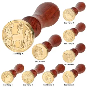 

1PC Retro Wax Seal Stamp Animal Wood Stamp for Scapbooking Decorative Stamp Invitation Gift Cards Sealing Stamp