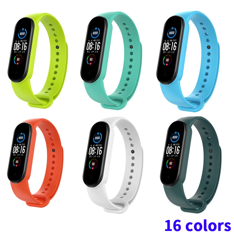 

Wrist Straps For Xiaomi Mi Band 3 4 5 6 Silicone Soft Watchband For Miband 6 Replacement Bracelet Sport Strap Wrist Strap