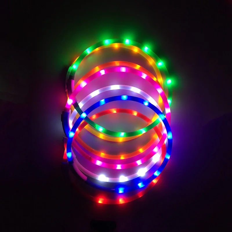 

Pet Safe Warn LED Dog Collar USB Rechargeable LED Dog Collar Night Safety Flashing Pet Supplies Dog Accessories Dog Waterproof L